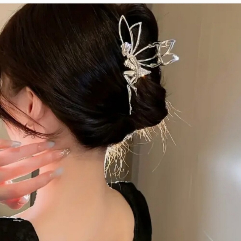 ☀️Strong Metal Hair Clip Claw with Rhinestones - Picture 2 of 2